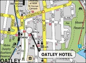 :: Oatley Hotel's Location ::